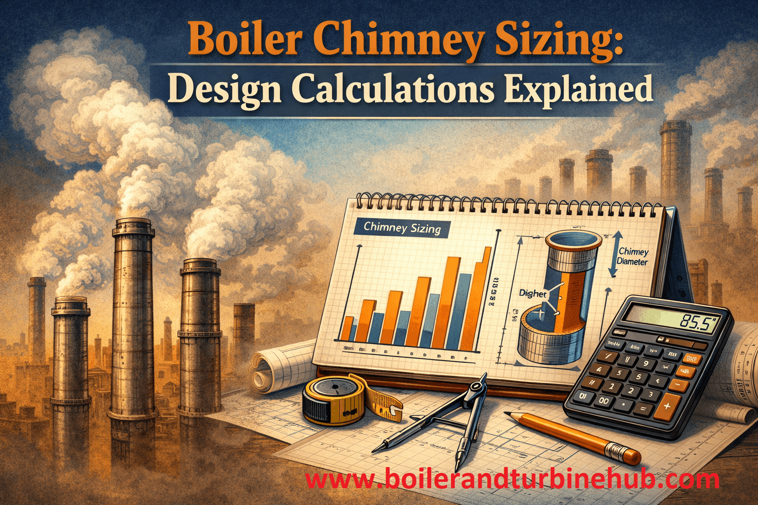 Boiler chimney height calculation