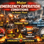 Major emergency operation conditions in Power plant