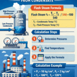 How to calculate the flash steam from condensate?