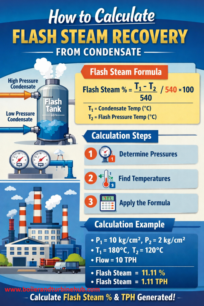 How to calculate the flash steam generation