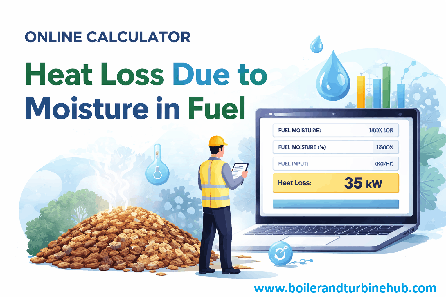 Online Calculator for Heat Loss Due to Moisture in Fuel