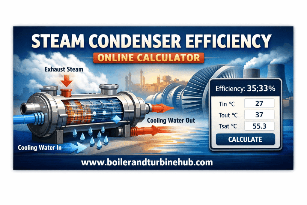 Steam Condenser Efficiency – Online Calculator