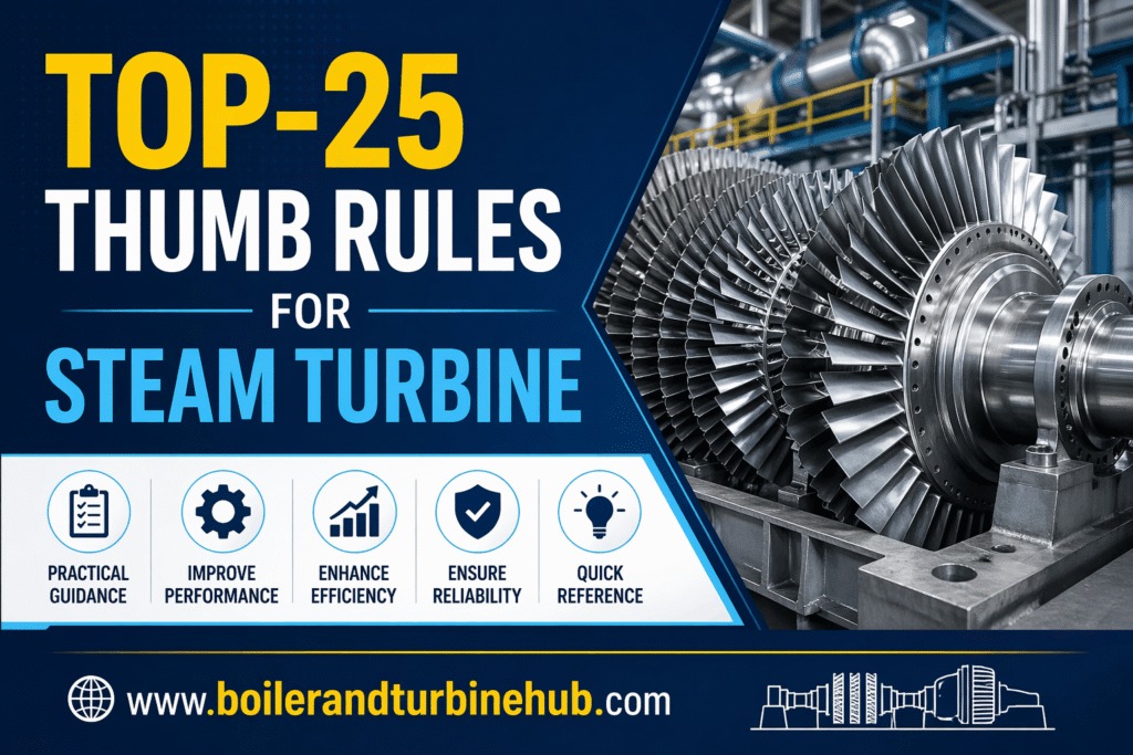 Top-25 Thumb rules for steam Turbine