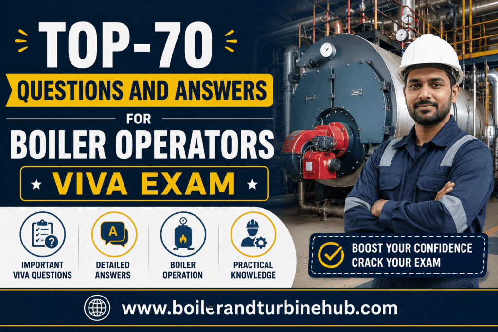 Top-70 Questions and answers for boiler operators viva exam.
