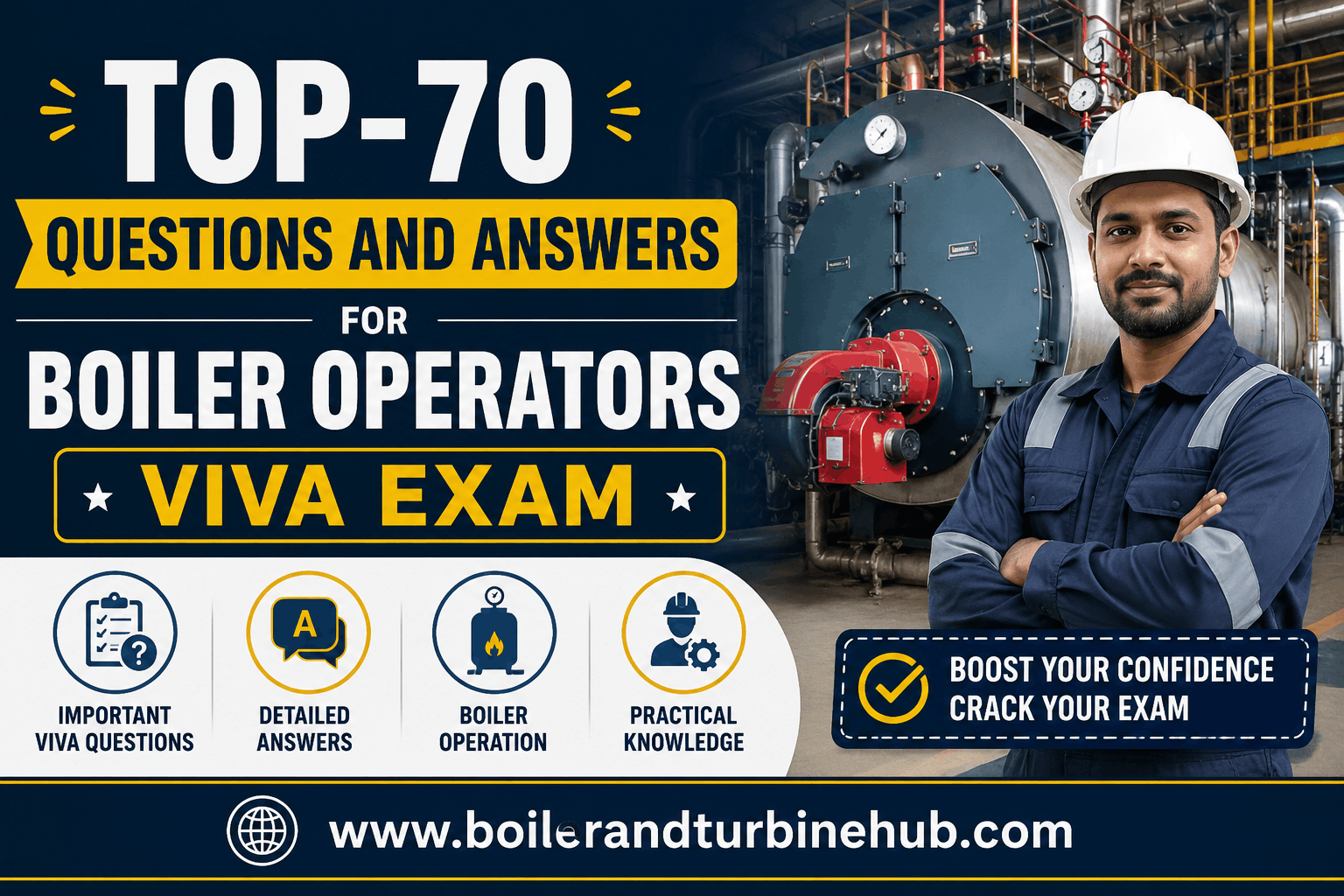 Top-70 Questions and answers for boiler operators viva exam.