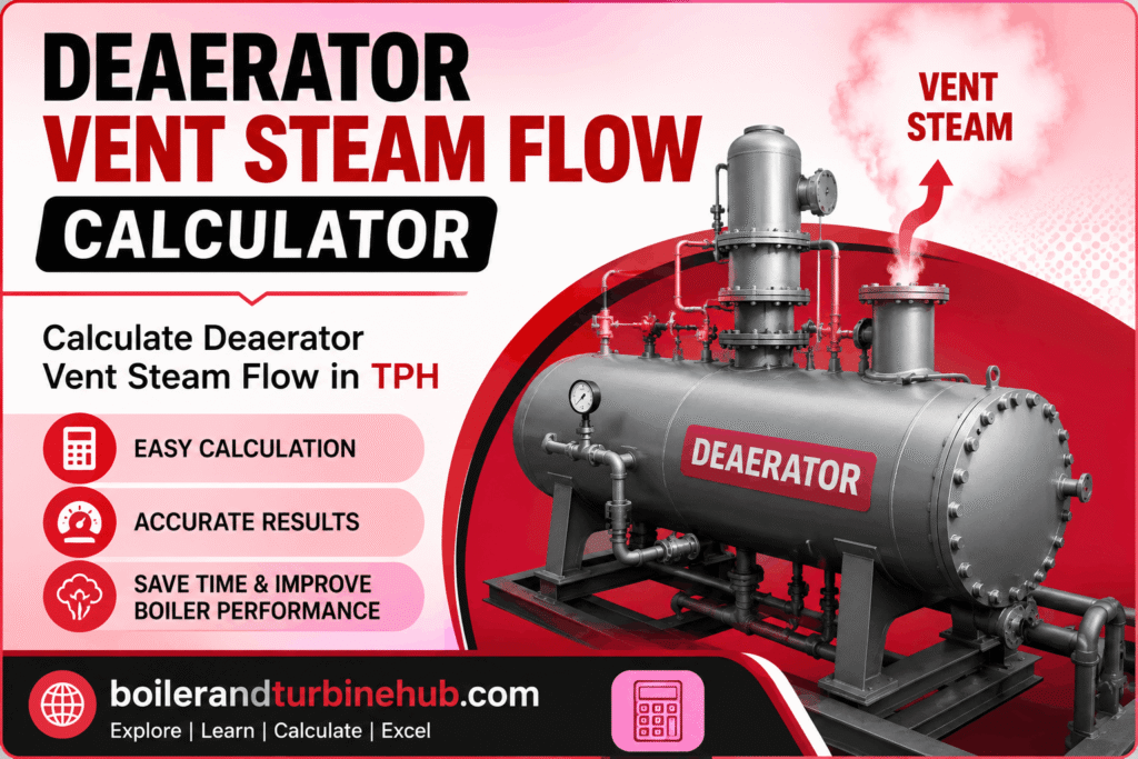 Deaeartor Vent steam flow Calculator